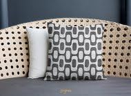 Zingness - Black and White Pattern Art Pillow Cover - Ipanema Beach Pavement Pattern Cushion Cover - Soft Pillow Case