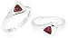 Trillion Cut Garnet Toe/Pinky Ring Sterling Silver