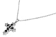 Sterling Silver CZ Necklaces - Cross - Chain: 16-18" (adjustable) Height: 25mm