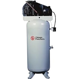 - Chicago Pneumatic Reciprocating Air Compressor - 3.5 HP, 60 Gallon, 208 230 Volt, 1-Phase, Model#... by Chicago Pneumatics
