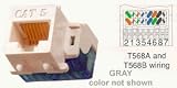 ICC IC1078E5GY RJ45 CAT5E MODULAR CONNECTOR 8P8C GRAY