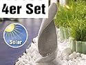 Solar-LED-Steinleuchte "Wave", 4er-Set