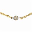 Two Tone Solitaire Diamond Fashion Necklace