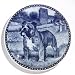 English Bulldog #7304 Danish Blue Porcelain Dogplate Dog Plate