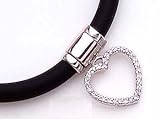 14kt Solid White Gold Diamond Heart Slider Bracelet - DS1115 - B...
