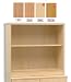 Trexus Bookcase with Sliding Glass Doors and Fixed Shelf W770xD344xH732mm Oak