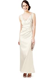 V-Neck Pleated Maxi Dress