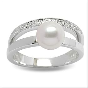Noble Japanese Akoya Cultured Pearl Ring by American Pearl Jewelers