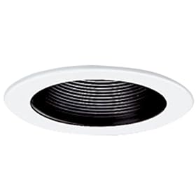 Hubbell Lighting Prescolite TA120BF 4-Inch Incandescent Recessed Downlight Baffle, Black