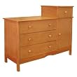 Combo Dresser with Cabinet in Pecan Finish