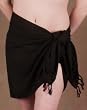 "Black Embroidered" 20" X 66" Large Heavyweight Scarf/Half Sarong