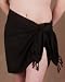 Half Sarong - Embroidered Rayon, Black