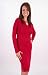 Sale Red Knit Dress Long Sleeve Ribbed Designer Retails $250 S or M