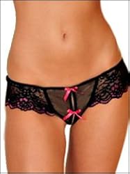 Twin Peeks Crotchless Thong Panty