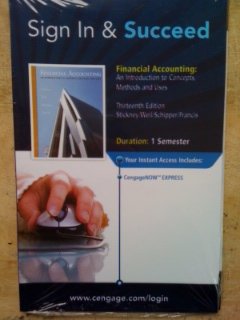 Financial Accounting 13th Edition Stickney STANDALONE CengageNow Access Code