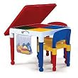 2-in-1 Kids Lego Construction Table W/chairs