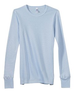 Bella Womens Irene Long Sleeve Thermal T-Shirt - BABY BLUE - X-Large