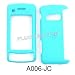 Rubberized Light Blue Snap-on Faceplate Case Cover For LG Env Touch VX11000