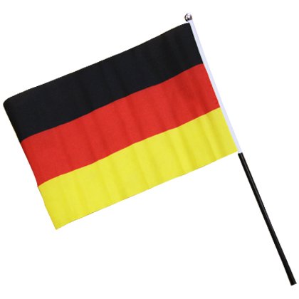 25 x Deutschland Fahne mit Stab 15x22cm WM Fanartikel