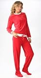Footzies Red Two-Piece Footed Pajamas for Women