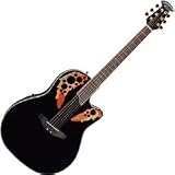  : Ovation CC44 Celebrity Deluxe Mid-Depth Cutaway Acoustic-Electric Guitar - Black