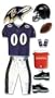 NFL TEAM UNIFORM 3-D Stickers BALTIMORE RAVENS - DISCONTINUED ITEM - For Scrapbooking, Card Making & Craft Projects