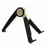 Foldable Stand/Kickstand for iPad, Laptop, Kindle, Kindle DX, Nook Color, PS3, PSP, Tablet pcs and eReaders - Extendable Aluminimun Alloy Reinforced legs for heavier and larger devices (black)