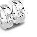 Spikes 316L Stainless Steel Diamond Cut Hinged Hoop Earrings
