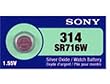 Sony 314 (SR716W) Silver Oxide Watch Battery 1.55V