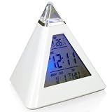 picture of 7 LED Pyramid Colour Changing Digital Alarm Clock
