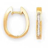 10K Yellow Gold Bgt Diamond Earrings D.25tw