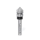 Amana Tool 45750 V Groove 2-Flute Carbide Tipped Router Bit, 1/4-Inch Shank