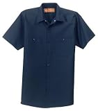 NEW CornerStone - Short Sleeve Industrial Work Shirt Navy-3XLR