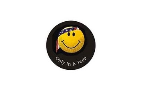 Genuine Jeep Accessories 82212306 Cloth Spare Tire Cover with Smiley Face Logo On Sale