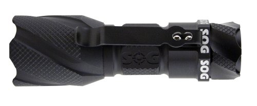  SOG Specialty Knives & Tools DE-01 Dark Energy 214A Tactical Handheld LED Flashlight with Belt Clip, Small 