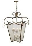 World Imports 4109-90 Chartres 12 Light Foyer with Crystals in Antique