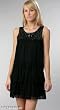 Hannah Jo Sewn-On Studded Black Dress
