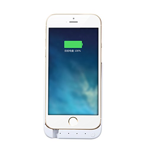 7000mah Battery External Case Charger Portable Battery Backup Rechargeable Power Case for iphone 6 Plus Color White