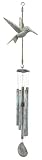 42 Handcrafted Blue Verde Hovering Hummingbird Wind Chime