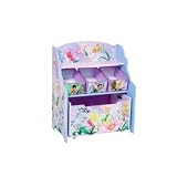 Delta Enterprise Fairies 3-Tier Toy Organizer with Roll out Toy Wooden Box