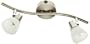 Reality Leuchten R8821-07 Halogen-Deckenspot, inkl. 2x G9, mit Drehgelenken, in nickel matt, Glas in wei�