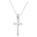 Sterling Silver Latin Cross Pendant by Bob Siemon, 18"