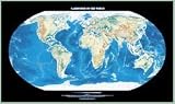 Landforms of the World Topographic Wall Map by Raven Maps, Print on Paper (Non-Laminated)
