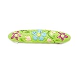 Caravan Oval Dome Flower Pink/Blue/Mint 3-1/2
