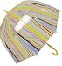 Manual stick bubble multi-stripe with deeply domed arc.
