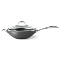 Calphalon One Nonstick 12-Inch Flat-Bottom Wok with  Glass Lid