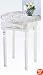 White Antique-Style Side Table / Wood Plant Stand - Aspen Country Store