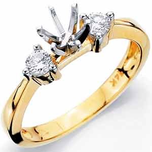 14Kt Yellow Gold Fascinating Diamond Engagement Ring