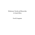 Missionary Travels and Researches in South Africa by David Livingstone