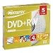Electronics : Memorex DVD+RW 4.7GB 4X 5PK Slim Jewel Case